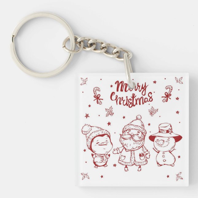 Schlüsselanhänger | Niedliche Weihnachtsfiguren (Vorderseite)