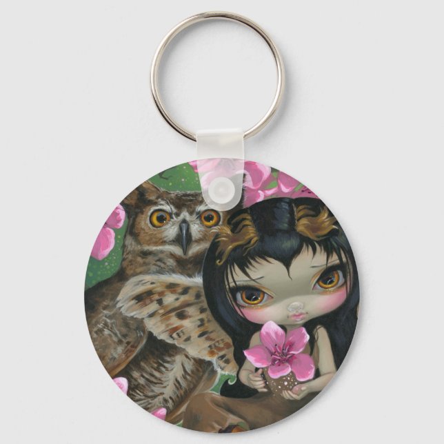 Schlüsselanhänger "Owlyn in der Springtime" (Vorderseite)