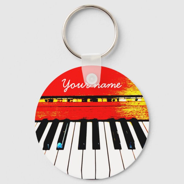 Schlüsselanhänger personalisiert Piano Keys (Vorderseite)