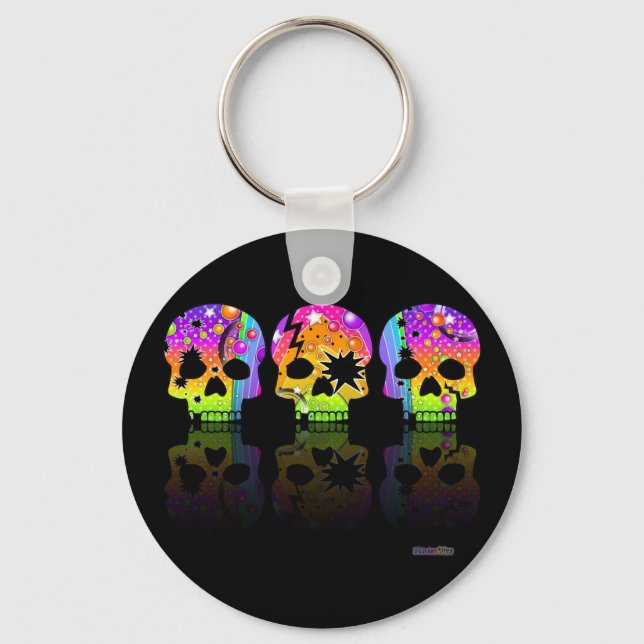 SCHLÜSSELANHÄNGER - POP ART SKULLS (Vorderseite)