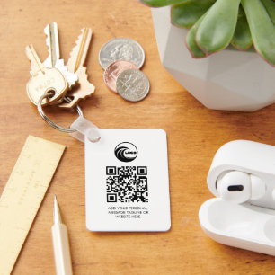 Schlüsselanhänger Professionelles Geschäft Logo QR