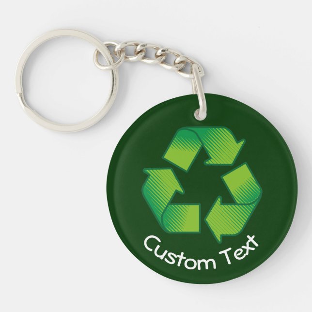 Schlüsselanhänger recycelnd Symbol (Vorderseite)