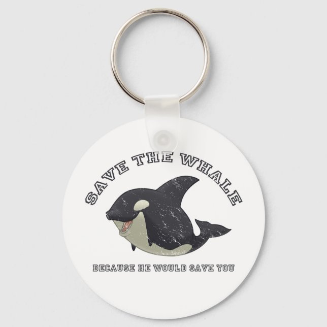 Schlüsselanhänger "Rett the Whale" (Vorderseite)