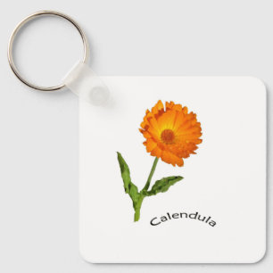Schlüsselanhänger - Ringelblume mit Etikett