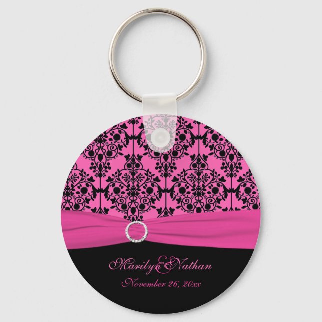 Schlüsselanhänger Rosa und Schwarz (Vorderseite)
