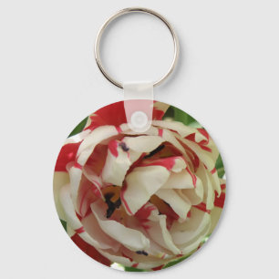 Schlüsselanhänger Rosa und Weiße Tulip