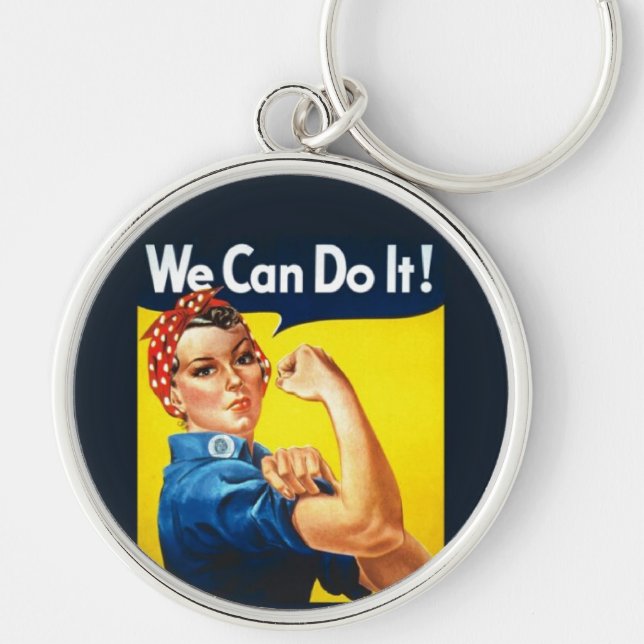 Schlüsselanhänger Rosie der Riveter, den wir mache (Vorne)