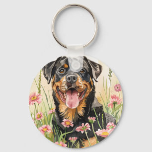Schlüsselanhänger – Rottweiler Wasserfarben Schlüs