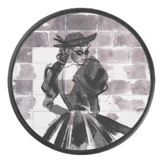 Schlüsselanhänger "Street Muse - Fashion on the Wa Eishockey Puck