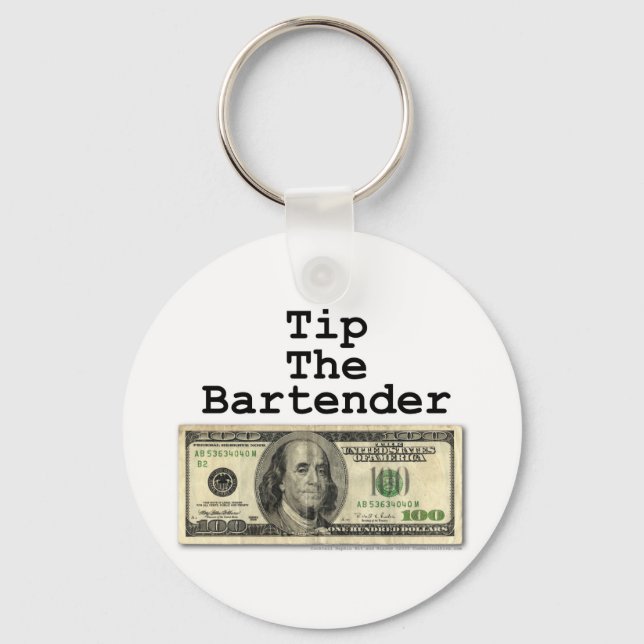Schlüsselanhänger - TIPPE DEM BARTENDER! (Vorderseite)
