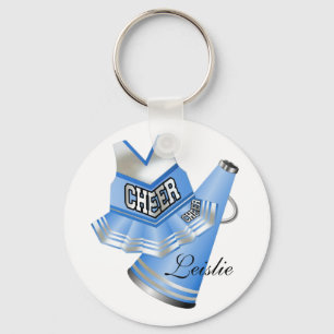 Schlüsselanhänger von Blue und White Cheerleader