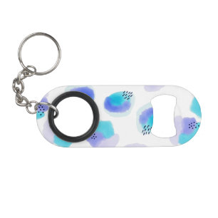 Schlüsselanhänger Wasserfarben Pinselstriche Flasc Mini Flaschenöffner
