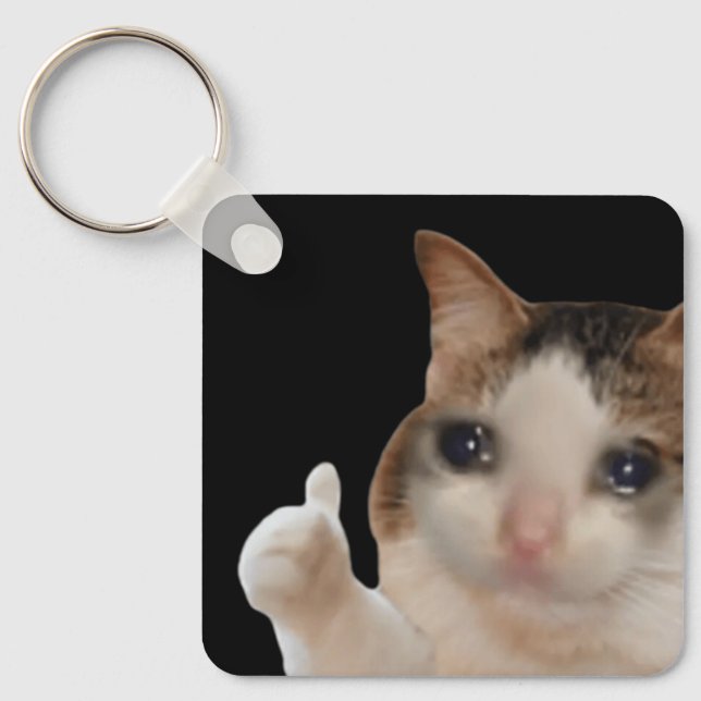 Schlüsselanhänger wirft Ok Cat Meme auf (Vorderseite)
