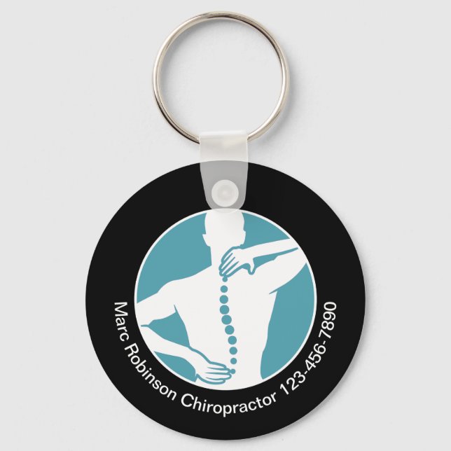 Schlüsselanhänger zur Förderung von Chiropraktoren (Vorderseite)