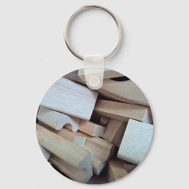Schlüsselkette aus Holz, Gebäude Schlüsselanhänger (Vorderseite)