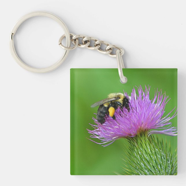 Schlüsselkette Bienen und Thistle Schlüsselanhänger (Vorderseite)