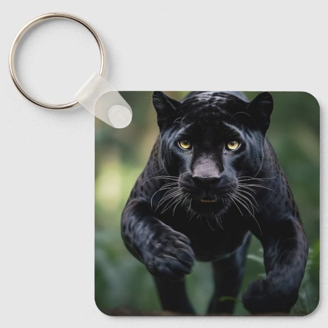 Schlüsselkette Black Leopard Schlüsselanhänger (Vorderseite)
