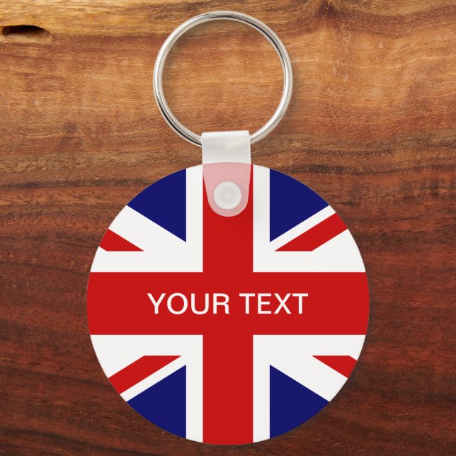 Schlüsselkette der britischen Flagge | Design der  Schlüsselanhänger (Vorderseite)