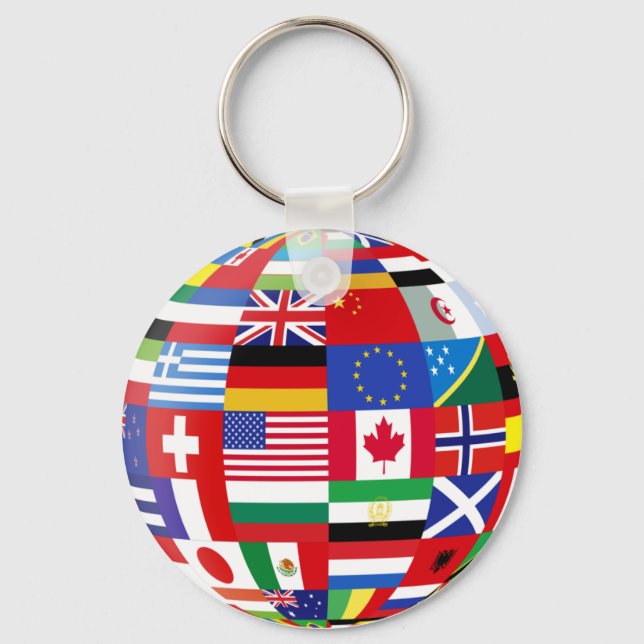 Schlüsselkette der Welt der Flaggen Schlüsselanhänger (Vorderseite)