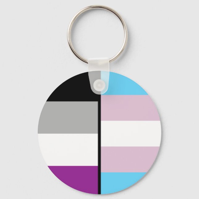 Schlüsselkette für Asexual und Trans Schlüsselanhänger (Vorderseite)