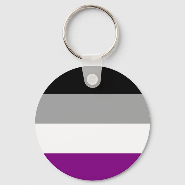 Schlüsselkette für asexuelle Flaggen Schlüsselanhänger (Vorderseite)