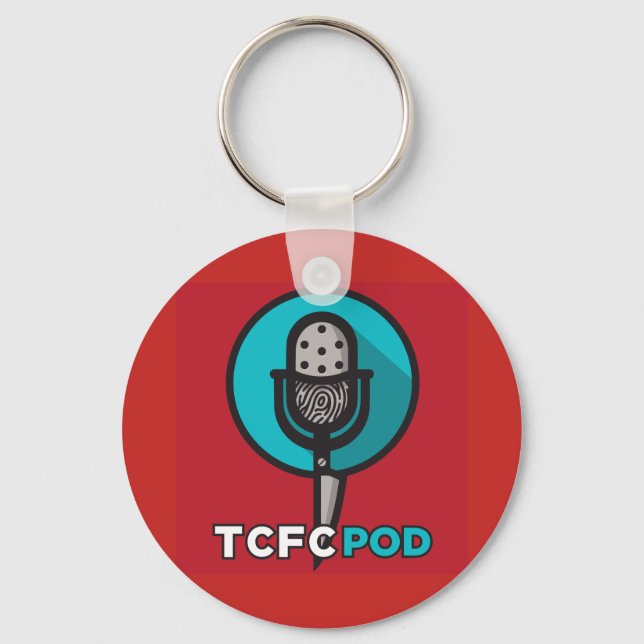 Schlüsselkette für das True Crime Fan Club-Logo Schlüsselanhänger (Vorderseite)
