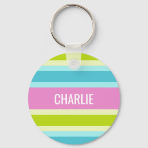 Schlüsselkette für den individuelle Name Pastell S Schlüsselanhänger
