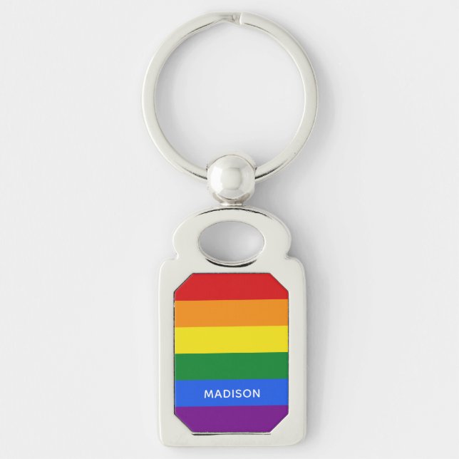Schlüsselkette für den Rainbow-individuelle Name Schlüsselanhänger (Vorderseite)