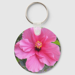 Schlüsselkette für den rosa Hibiskus Schlüsselanhänger