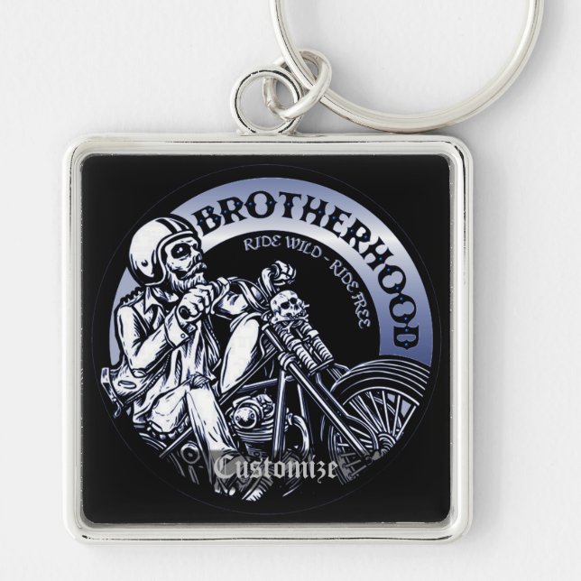 Schlüsselkette für die personalisierte Bikerbruder Schlüsselanhänger (Vorne)