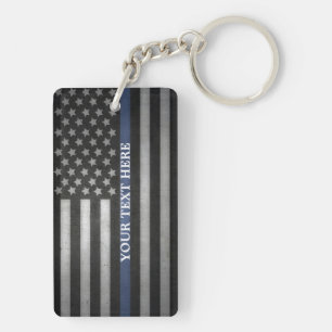 Schlüsselkette für die Thin Blue Line Personalis Schlüsselanhänger