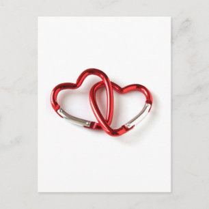Schlüsselkette für Herzform. Liebe Postkarte