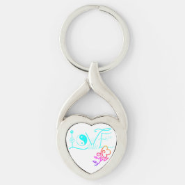 Schlüsselkette für Liebe und Blume Schlüsselanhänger