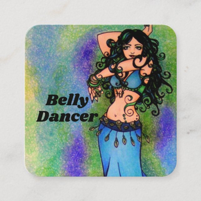 Schlüsselkette für Pisces Bly Dancer Quadratische Visitenkarte (Vorderseite)