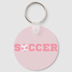 Schlüsselkette für rosa Fußball Schlüsselanhänger