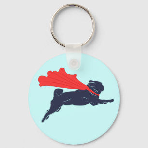 Schlüsselkette für Super Mops Schlüsselanhänger