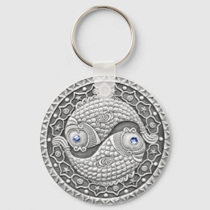 Schlüsselkette grundlegenden Knopfes Fische Schlüsselanhänger