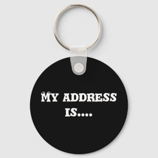 Schlüsselkette Meine Adresse ist.... Schlüsselanhänger