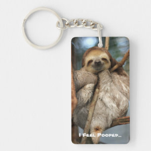 Schlüsselkette mit Baby Sloth, der glaubt, kackte… Schlüsselanhänger