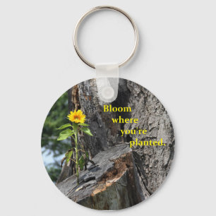 Schlüsselkette mit Blüte, in der Sie gepflanzt Schlüsselanhänger