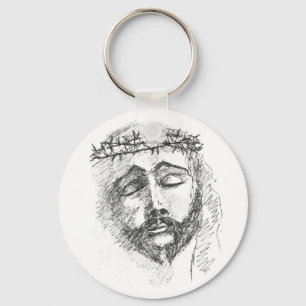 Schlüsselkette mit Kopf von Christus Schlüsselanhänger