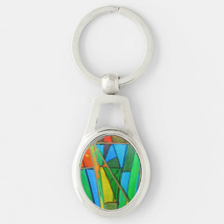 Schlüsselkette--Murano Glas-Grün Schlüsselanhänger