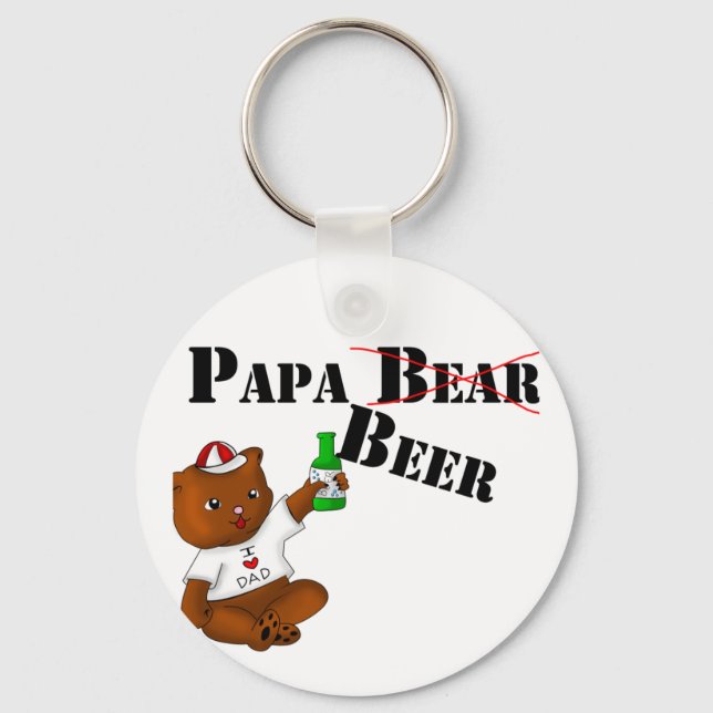 Schlüsselkette Papa Beer Schlüsselanhänger (Vorderseite)