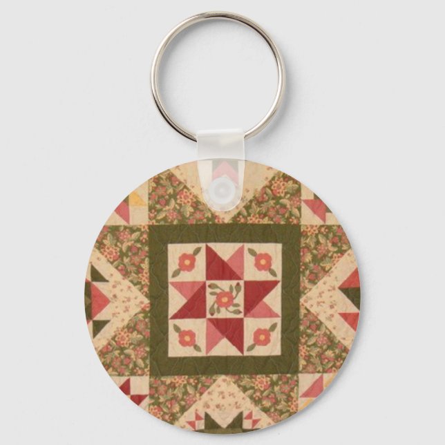 Schlüsselkette "Quilt Block 8" Schlüsselanhänger (Vorderseite)