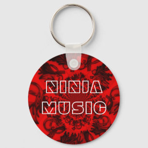 Schlüsselkette roter Ninja Musik Schlüsselanhänger