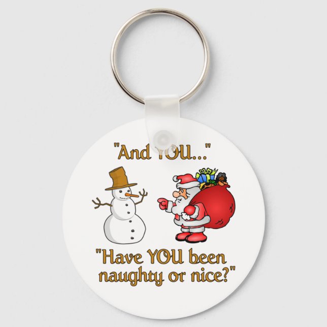 Schlüsselkette Santa & Snowman Schlüsselanhänger (Vorderseite)