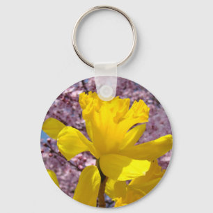 Schlüsselketten Frühlings-Narzissen-Blumen mit Schlüsselanhänger