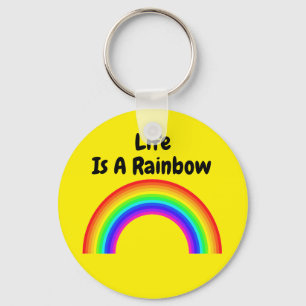 Schlüsselketten Leben ist ein Regenbogen Schlüsselanhänger