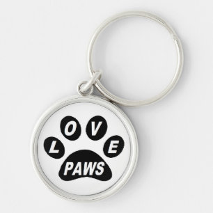 Schlüsselketten-Liebe auf Paws Black Schlüsselanhänger