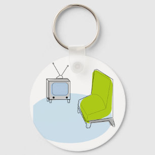Schlüsselketten-Retro Fernseh- u. Stuhl-Entwurf Schlüsselanhänger